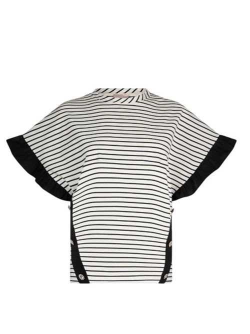 Striped top with jewel buttons Liu Jo | WA6496J4909.P9442